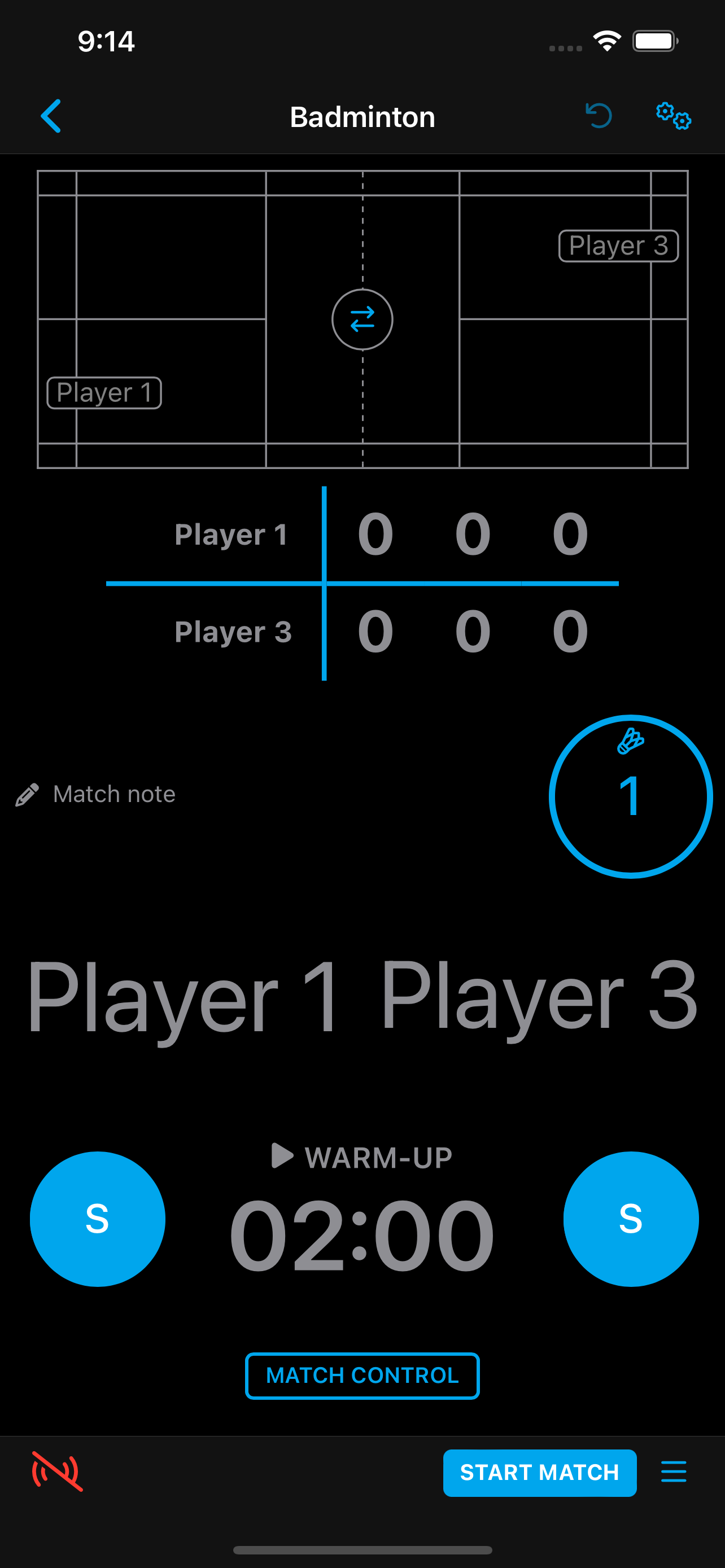 Badminton app