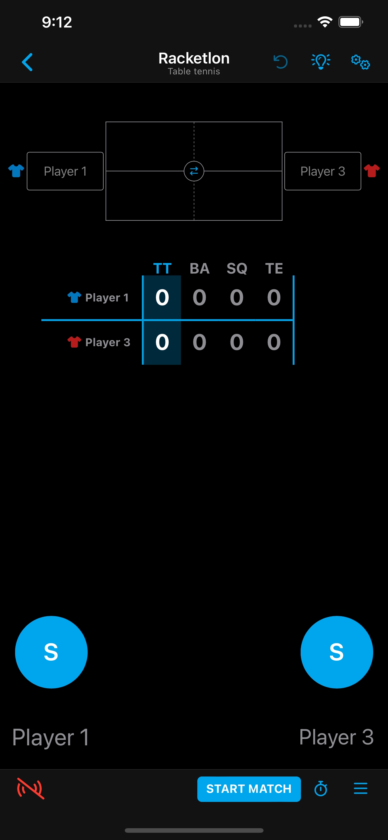 Racketlon app